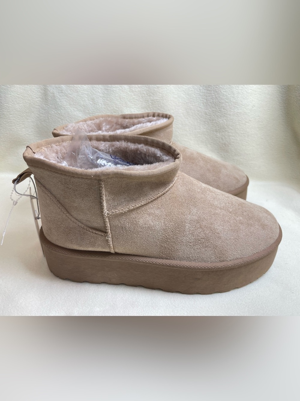 Olivia & Kate Women's Tan Faux Suede
Platform Ankle Boots Size 10